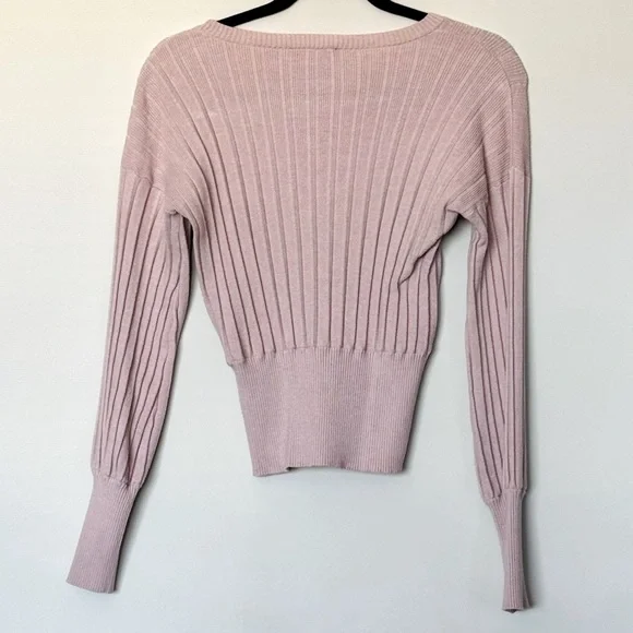 Express Pink Ribbed Knit Sweater 💎 - Picture 2 of 4